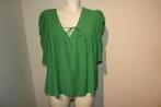 Idano appeltjes groene top pof mouw motief in de stof 3/40, Kleding | Dames, Maat 38/40 (M), Verzenden, Zo goed als nieuw, Korte mouw