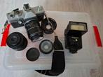 Practica super tl 1000 met diverse lensen., Audio, Tv en Foto, Fotocamera's Analoog, Ophalen of Verzenden, Spiegelreflex, Overige Merken