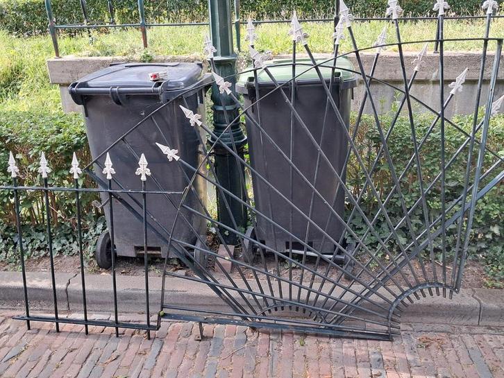 Sierhekwerk Waaierhek & Recht Hekwerk/slootwaaier, Tuin en Terras, Tuinhekken en Hekwerk, Gebruikt, Sierhekwerk, IJzer, Ophalen