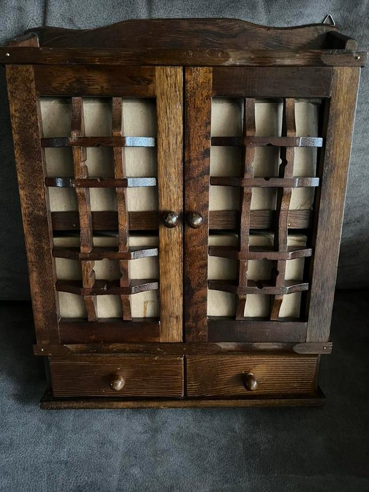 Brocant Kruidenkastje Hout Vintage., Antiek en Kunst, Antiek | Meubels | Kasten, Ophalen of Verzenden