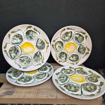 4 Vintage oesterschalen MBFA Pornic Belon (4 stuks) beschikbaar voor biedingen