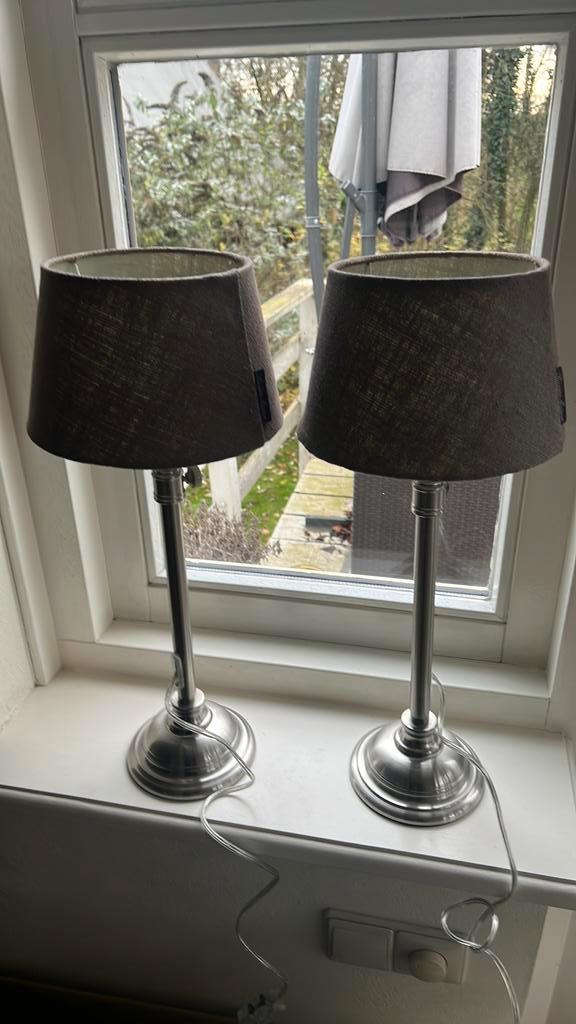 2x Riviera Maison lamp tafellamp verstelbaar metaal + kap, Huis en Inrichting, Lampen | Tafellampen, Gebruikt, 50 tot 75 cm, Metaal