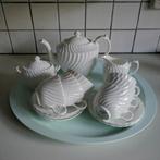 Prachtig aynsley wit 6 persoons theeservies, Antiek en Kunst, Ophalen of Verzenden