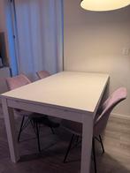 Ikea Bjursta Eettafel - Wit Uitschuifbaar, Ophalen, Gebruikt, Eikenhout, 50 tot 100 cm
