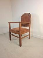 Art deco stoel Amsterdamse School fauteuil jaren 20/30, Gebruikt, Bruin, Ophalen of Verzenden, Eén