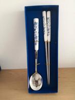 Chopsticks rvs&porselein. 2x nieuw in doos., Ophalen of Verzenden, Nieuw, Rvs of Chroom