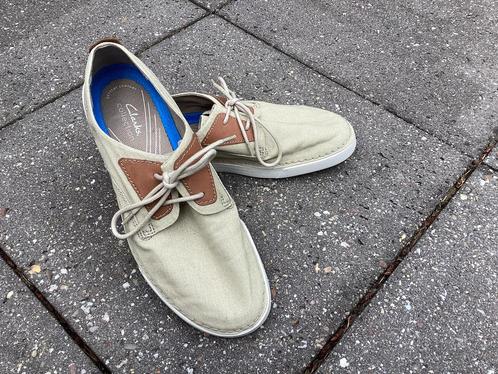 Gave zomerse canvas bootschoenen van Clarks, Kleding | Heren, Schoenen, Zo goed als nieuw, Espadrilles of Moccasins, Bruin, Ophalen of Verzenden