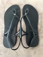 Havaianas Slippers zwart 37/38, Ophalen of Verzenden, Gedragen, Zwart, Slippers