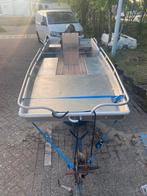 Aluminium Platbodem (zonder motor ), Watersport en Boten, Speedboten, Ophalen, Geen motor, Aluminium, Zo goed als nieuw