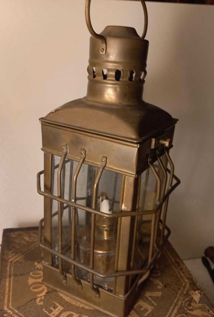 Draagbare scheepslamp, Antiek en Kunst, Antiek | Lampen, Ophalen of Verzenden