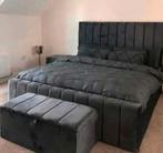 Elegante Bedframe met Knopen – Beschikbaar in Meerdere Maten, Verzenden, Wit, Dekbedovertrek, Nieuw
