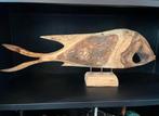 Houten Vis Sculptuur - Loods 5, Huis en Inrichting, Woonaccessoires | Overige, Ophalen of Verzenden, Zo goed als nieuw
