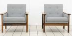 Set van 2 Scandinavische Mid Century Fauteuils, Huis en Inrichting, Fauteuils, Ophalen, Zo goed als nieuw, Mid Century Modern