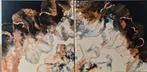 Flow, origineel 2-luik, Antiek en Kunst, Kunst | Schilderijen | Modern, Ophalen of Verzenden