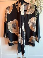 K-Design, zwarte top (L) met wijde mouw en sjaal, Maat 38/40 (M), K-design, Zwart, Nieuw