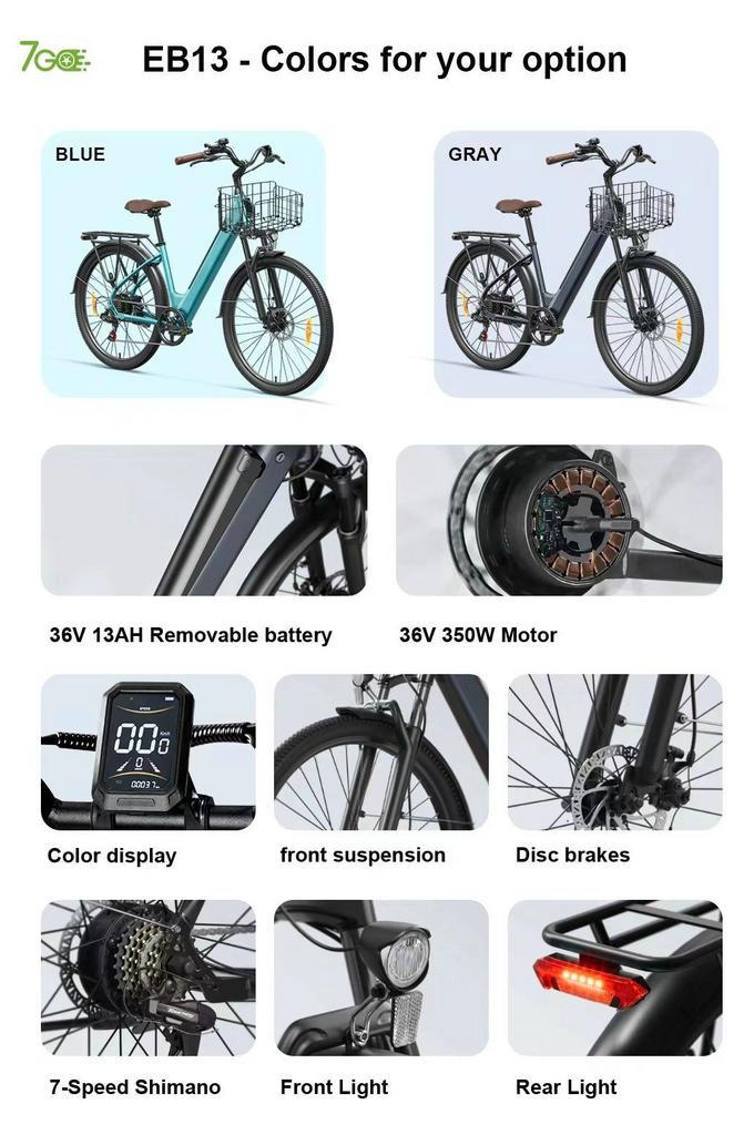 Elektrische damesfiets EB13 ouxi Lage Instap 28 inch‼️, Fietsen en Brommers, Fietsen | Dames | Damesfietsen, Overige merken, Ophalen of Verzenden