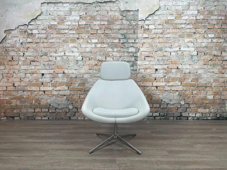 Allermuir Open A641 lichtgrijs bij TheReSales, Huis en Inrichting, Fauteuils, Zo goed als nieuw, Metaal, Stof, 50 tot 75 cm, 75 tot 100 cm