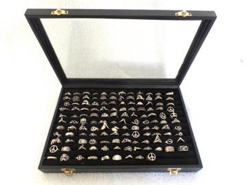 129 stuks (925/1000) sterling zilveren ringen beschikbaar voor biedingen