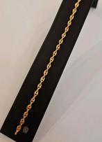 14 karaats gouden Koffieboon / Gucci schakel armband 19cm, Ophalen of Verzenden, Zo goed als nieuw, Goud, Goud