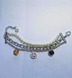 Brede TI SENTO zilveren (925) 3-rijen / MULTI-ROW armband, Ophalen, Met edelsteen, Zo goed als nieuw, Zilver