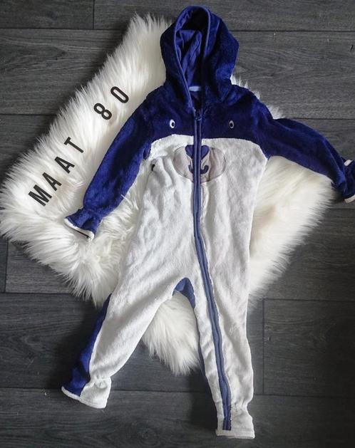 Beren onesie blauw wit maat 80, Kinderen en Baby's, Babykleding | Maat 80, Gebruikt, Jongetje of Meisje, Pakje, Ophalen of Verzenden