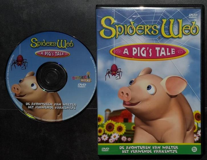 DVD - Spider's Web - A Pig's Tale - De Avonturen van Walter, Cd's en Dvd's, Dvd's | Kinderen en Jeugd, Zo goed als nieuw, Film