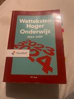 Wetteksten Hoger Onderwijs 39e druk, Boeken, Ophalen of Verzenden, Gelezen, HBO