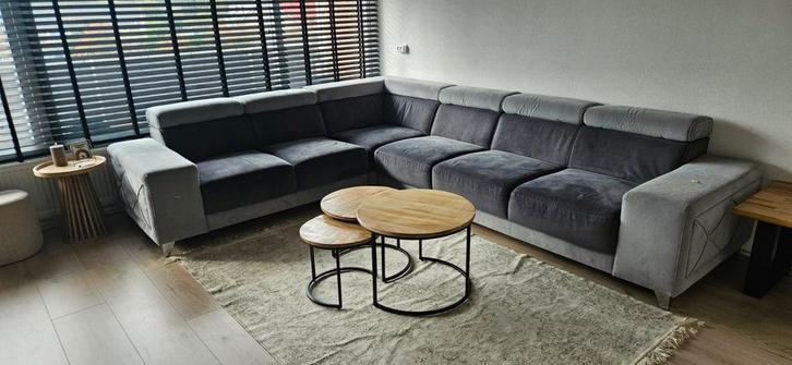 Hoekbank grijs, Huis en Inrichting, Banken | Complete zithoeken, Gebruikt, Ophalen of Verzenden
