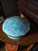 Vintage gebloemde (koekjes) trommel koektrommel, Verzamelen, Ophalen, Gebruikt, Koek(jes)