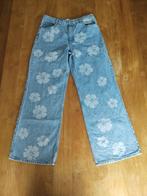 Zara jeans spijkerbroek maat 42 met bloemen wijde broek, Blauw, Zara, Ophalen of Verzenden, W33 - W36 (confectie 42/44)