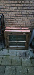 Kiepraam Houten Kozijnen met Dubbelglas & Kiepfunctie, Ophalen, Gevelraam of Ruit, Gebruikt, Minder dan 80 cm
