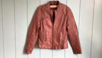 Leren dames jas, brick, roze, terra kleur M, Ophalen of Verzenden, Zo goed als nieuw, Rood