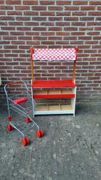 Houten kinderwinkeltje met winkelkarretje, Ophalen, Gebruikt