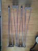 Hairpin tafelpoten, zilverkleurig, Tafelpoot, Minder dan 50 cm, Gebruikt, 50 tot 100 cm