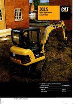 CAT, 302.5 Mini Hydr. Excavator original Brochure, Ophalen of Verzenden, Zo goed als nieuw, Folder