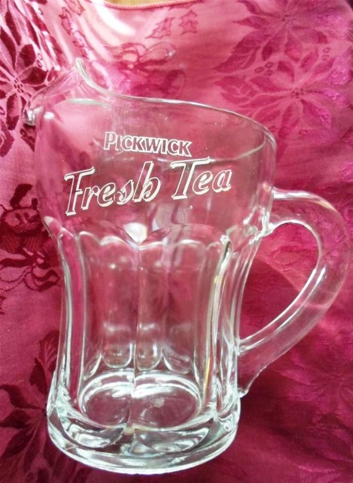 Pickwick glazen kan. Fresh Tea. Douwe Egberts., Huis en Inrichting, Keuken | Servies, Zo goed als nieuw, Glas of Glazen, Overige stijlen