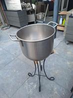Te koop 2 rvs bloembakken rond, Ophalen, Zo goed als nieuw, Rond, Minder dan 60 cm