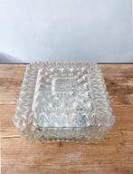 Vintage glazen Massive plafondlamp / plafonnière, Ophalen of Verzenden, Gebruikt, Glas