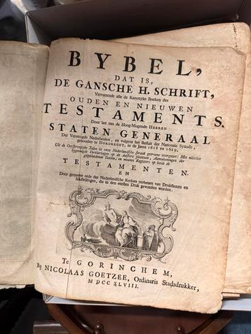 Statenbijbel 1748 Nicolaas Goetzee beschikbaar voor biedingen