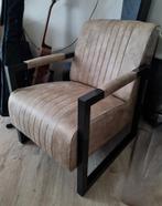 Fauteuil, licht, nep suede leer niet gebruikt, Ophalen, Minder dan 75 cm, Zo goed als nieuw, 50 tot 75 cm