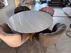 Tafel & richmond stoelen, Huis en Inrichting, Tafels | Eettafels, Ophalen, Zo goed als nieuw, Vijf personen of meer, Rond