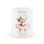 Geboorte baby, Kraamcadeau?Spaarpot ballerina muis