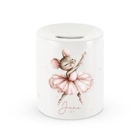 Geboorte baby, Kraamcadeau?Spaarpot ballerina muis, Kinderen en Baby's, Kraamcadeaus en Geboorteborden, Nieuw, Kraamcadeau, Ophalen of Verzenden