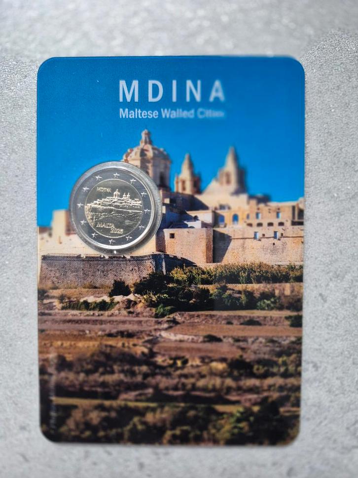 Malta 2025 2 euromunt in magneet blister thema MDINA, Postzegels en Munten, Munten | Europa | Euromunten, 2 euro, Malta, Ophalen
