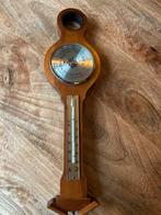 Antieke Houten Barometer met Thermometer, Audio, Tv en Foto, Weerstations en Barometers, Ophalen, Gebruikt, Barometer