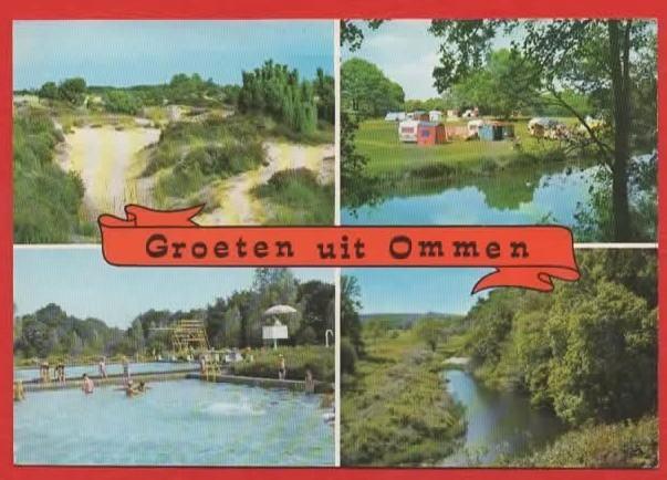 Ommen - Groeten uit (Zwembad, caravans) 1976 (pst. Zwolle), Verzamelen, Ansichtkaarten | Nederland, Gelopen, Overijssel, 1960 tot 1980