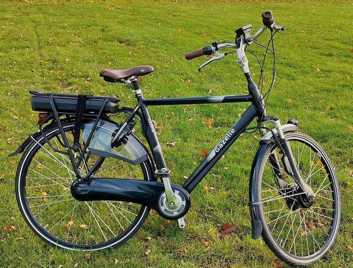 Gazelle orange elektrische herenfiets 57 cm, Fietsen en Brommers, Elektrische fietsen, Zo goed als nieuw, Gazelle, 55 tot 59 cm