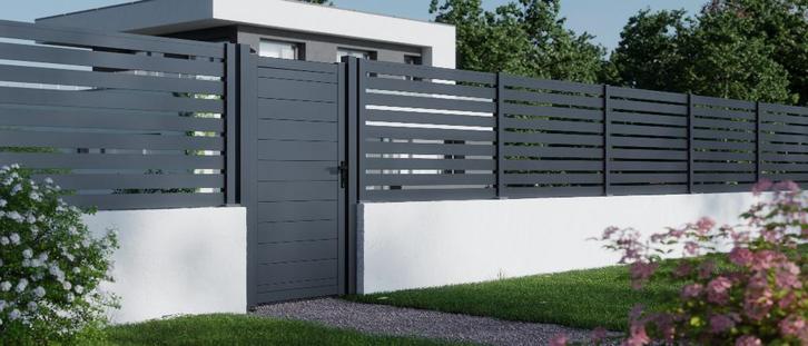 Boston Aluminium Poortframe 98 of 120cm Fiberdeck fenceboard, Tuin en Terras, Tuinpoorten, Nieuw, Draaipoort, Aluminium, 150 tot 200 cm