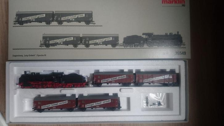 Marklin - Treinset DB met Stoomloc BR 38 - Mfx+Geluid Mooi, Hobby en Vrije tijd, Modeltreinen | H0, Zo goed als nieuw, Treinset