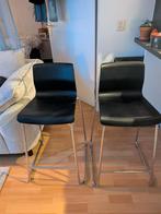 Barkrukken (2x), Huis en Inrichting, Barkrukken, Ophalen, Kunststof, Met voetsteun, 60 tot 90 cm